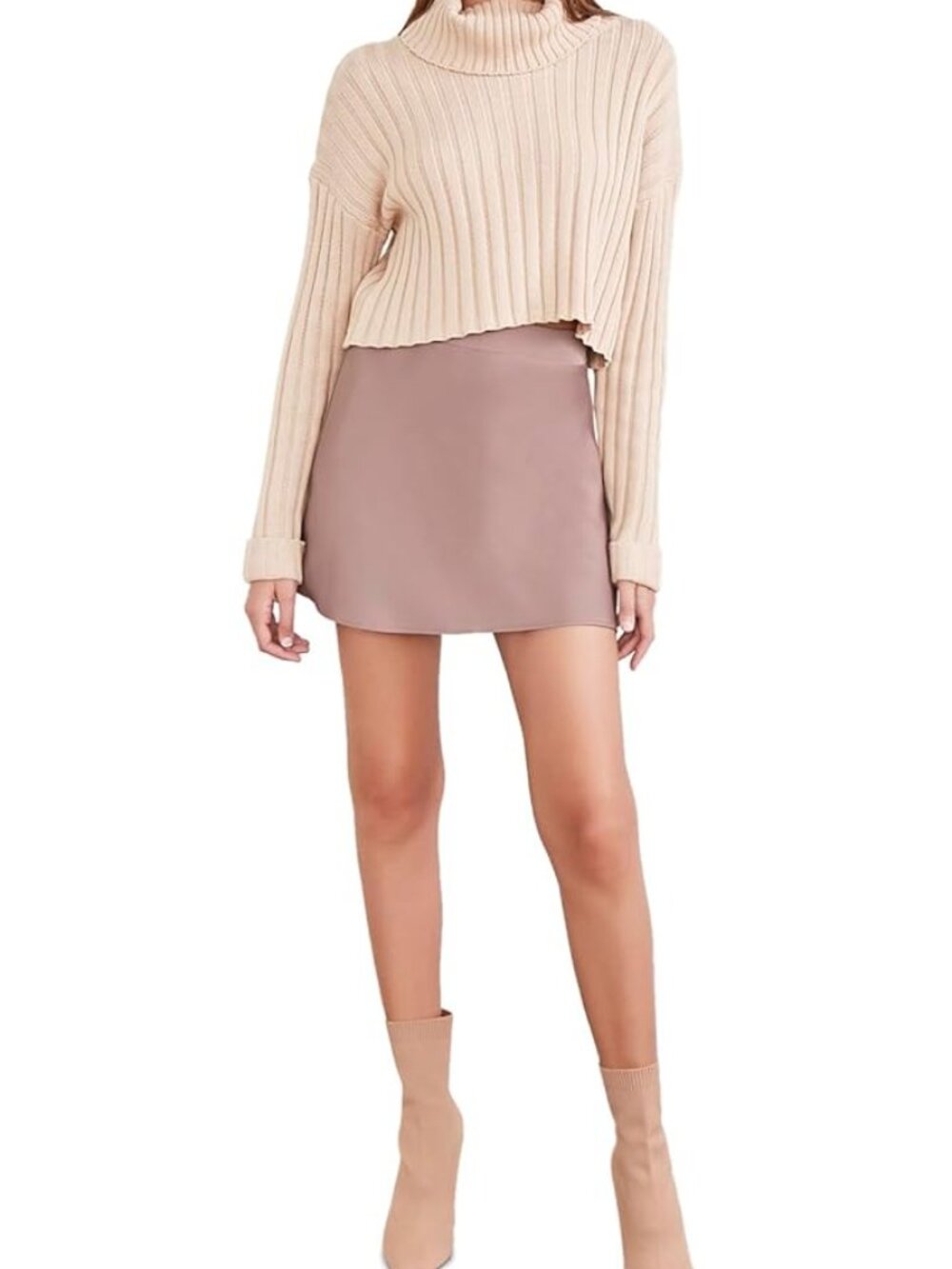 Forever 21 Dark Taupe A-line Skirt Sz XS